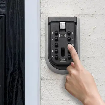 Wall Mounted Outdoor Key Storage Lock Box 10 Digit Push-Button Combination Password Key Safe Box Resettable Code Key Holder
Wall Mounted Outdoor Key Storage Lock Box 10 Digit Push-Button Combination Password Key Safe Box Resettable Code Key Holder