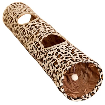 Leopard Print Cat Tunnel Peek Hole Short Plush Portable Collapsible Soft Kitten Toys with Dangling Fuzzy Ball Durable
Leopard Print Cat Tunnel Peek Hole Short Plush Portable Collapsible Soft Kitten Toys with Dangling Fuzzy Ball Durable