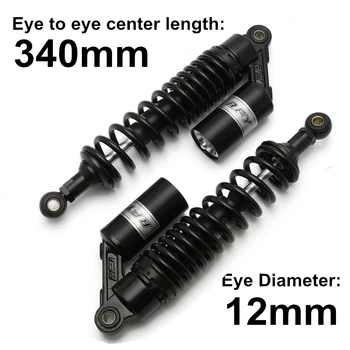 1pair 340mm 13.5" Diameter 12mm Black Rear Air Shock Absorber Suspension Spring Motorcycle Scooter Dirt Bike Motors D15
1pair 340mm 13.5" Diameter 12mm Black Rear Air Shock Absorber Suspension Spring Motorcycle Scooter Dirt Bike Motors D15