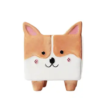 1pc Flower Pot Creative Macetas Planter Cartoon Animal Design Ceramic Succulent Plant Pot Succulent Container For Home (Corgi)
1pc Flower Pot Creative Macetas Planter Cartoon Animal Design Ceramic Succulent Plant Pot Succulent Container For Home (Corgi)