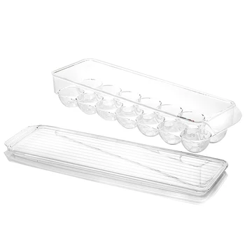 14 Grid Clear Acrylic Fridge Refrigerator Egg Storage Holder Organizer Tray Fresh Plastic Egg Container For Kitchen
14 Grid Clear Acrylic Fridge Refrigerator Egg Storage Holder Organizer Tray Fresh Plastic Egg Container For Kitchen