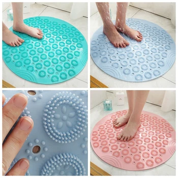 55cm Round PVC Non-slip Bathroom Mat Silicone Shower Bath Mat Foot Brush Bathroom Non-slip Mat Foot Massage Stepping Ba
55cm Round PVC Non-slip Bathroom Mat Silicone Shower Bath Mat Foot Brush Bathroom Non-slip Mat Foot Massage Stepping Ba