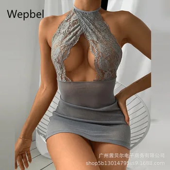 WEPBEL Lace Sexy Women Nightgowns High Elastic Slim-Fit Flash Nightclub Uniform Seduction Pajamas Nightdress Female Sleepwear
WEPBEL Lace Sexy Women Nightgowns High Elastic Slim-Fit Flash Nightclub Uniform Seduction Pajamas Nightdress Female Sleepwear