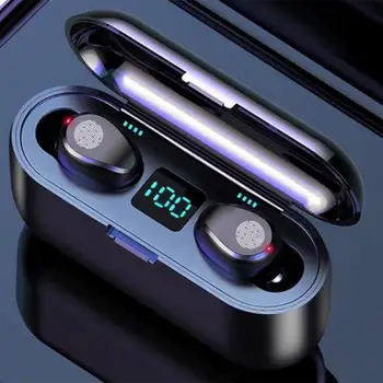 F9 TWS Wireless Bluetooth 5.0 Earphones Battery LED Display With 2000mAh Power Bank Control IPX4 Waterproof In-Ear Headset
F9 TWS Wireless Bluetooth 5.0 Earphones Battery LED Display With 2000mAh Power Bank Control IPX4 Waterproof In-Ear Headset