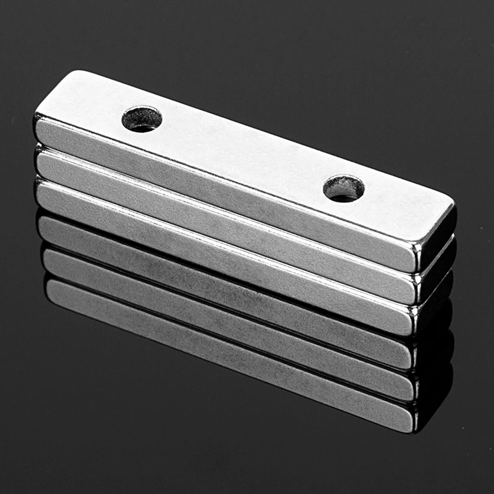 3pcs Strong Cuboid Block Magnet 50x10x5mm Double Hole 4.5mm Countersunk Rare Earth Neodymium Magnets
3pcs Strong Cuboid Block Magnet 50x10x5mm Double Hole 4.5mm Countersunk Rare Earth Neodymium Magnets