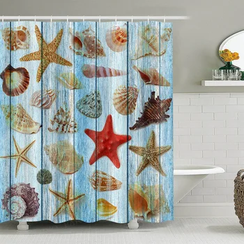 MTMETY New Colorful Eco-friendly Beach Conch Starfish Shell board Polyester High Quality Washable Bath Decor Shower Curtains
MTMETY New Colorful Eco-friendly Beach Conch Starfish Shell board Polyester High Quality Washable Bath Decor Shower Curtains