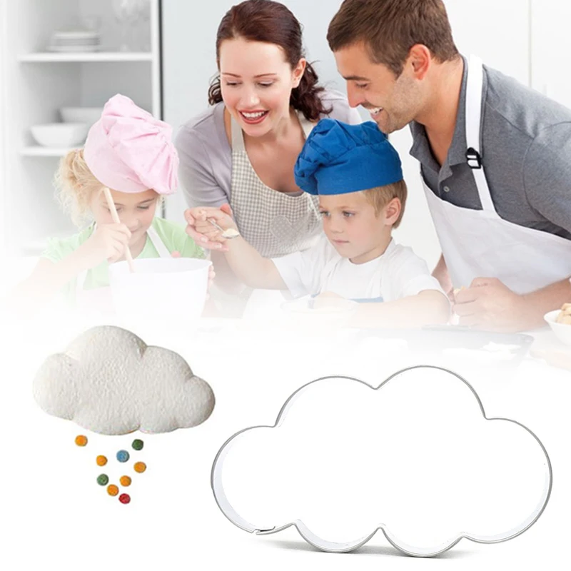 1pc Cartoon clouds Shaped Stainless Steel Cookie Cutter Biscuit Mold Fondant Cutter Cake Decorating Tools Kitchen Bakeware
1pc Cartoon clouds Shaped Stainless Steel Cookie Cutter Biscuit Mold Fondant Cutter Cake Decorating Tools Kitchen Bakeware