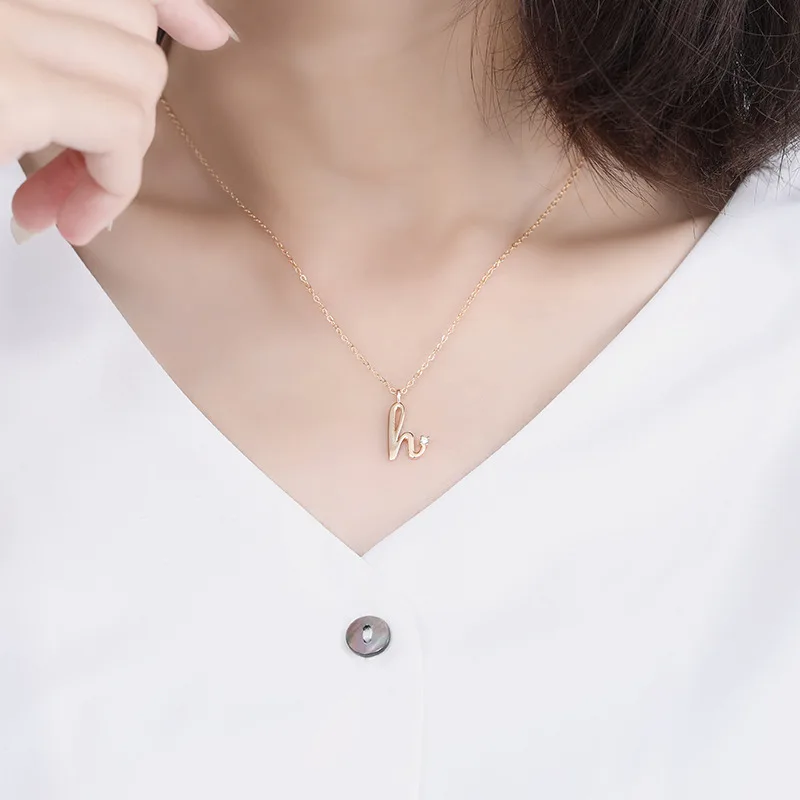DAMILA S925 Fine Silver Dear Love of Yang Zi Tong Years Celebrity Style H Lettered Necklace Women's Valentine's Day Gift
DAMILA S925 Fine Silver Dear Love of Yang Zi Tong Years Celebrity Style H Lettered Necklace Women's Valentine's Day Gift