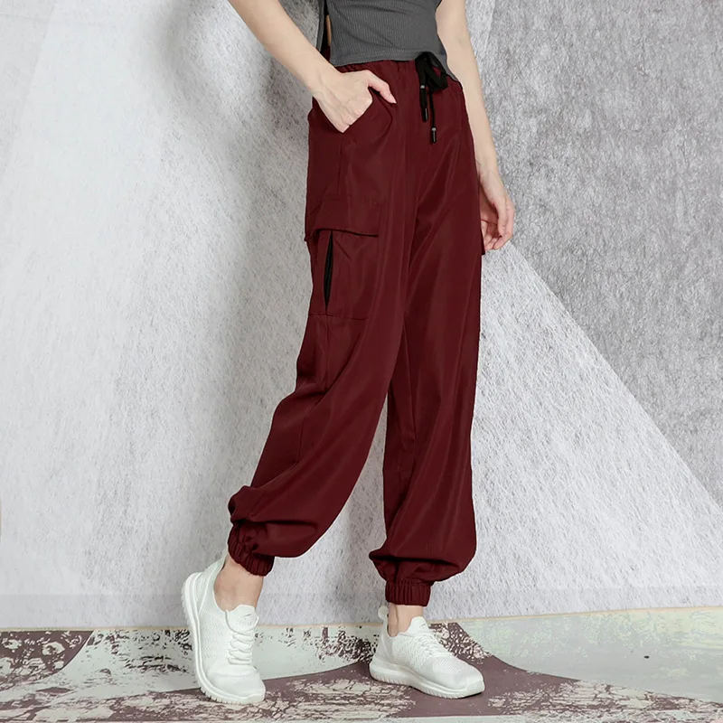 Women Drawstring Elastic Waist Losse Running Pants Side Pocket Elastic Leg Open Sports Fitness Trousers Cool Workout Dance Pants
Women Drawstring Elastic Waist Losse Running Pants Side Pocket Elastic Leg Open Sports Fitness Trousers Cool Workout Dance Pants