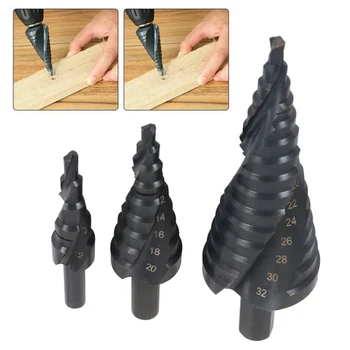 3pcs 4-32/20/12mm HSS Triangular Shank Spiral Grooved Step Cone Drill Bit Power Home Garden Tools Parts Accessories
3pcs 4-32/20/12mm HSS Triangular Shank Spiral Grooved Step Cone Drill Bit Power Home Garden Tools Parts Accessories