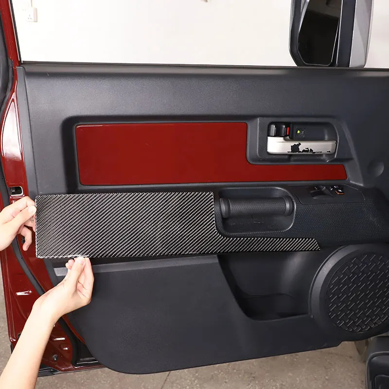 For Toyota FJ Cruiser 2007-2021 Soft Carbon Fiber Car Front Door Inner Door Panel Cover Trim Sticker Accessories 
For Toyota FJ Cruiser 2007-2021 Soft Carbon Fiber Car Front Door Inner Door Panel Cover Trim Sticker Accessories