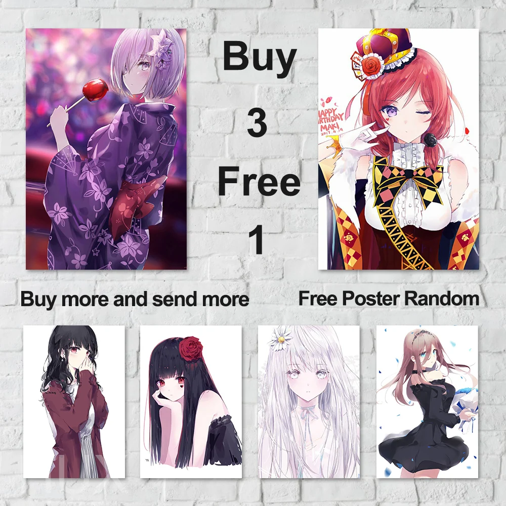 Japanese Anime Girl Series Cartoon Print Painting Artist Home Wall Decoration Canvas Poster Children'S Room Custom Pictures Gift
Japanese Anime Girl Series Cartoon Print Painting Artist Home Wall Decoration Canvas Poster Children'S Room Custom Pictures Gift