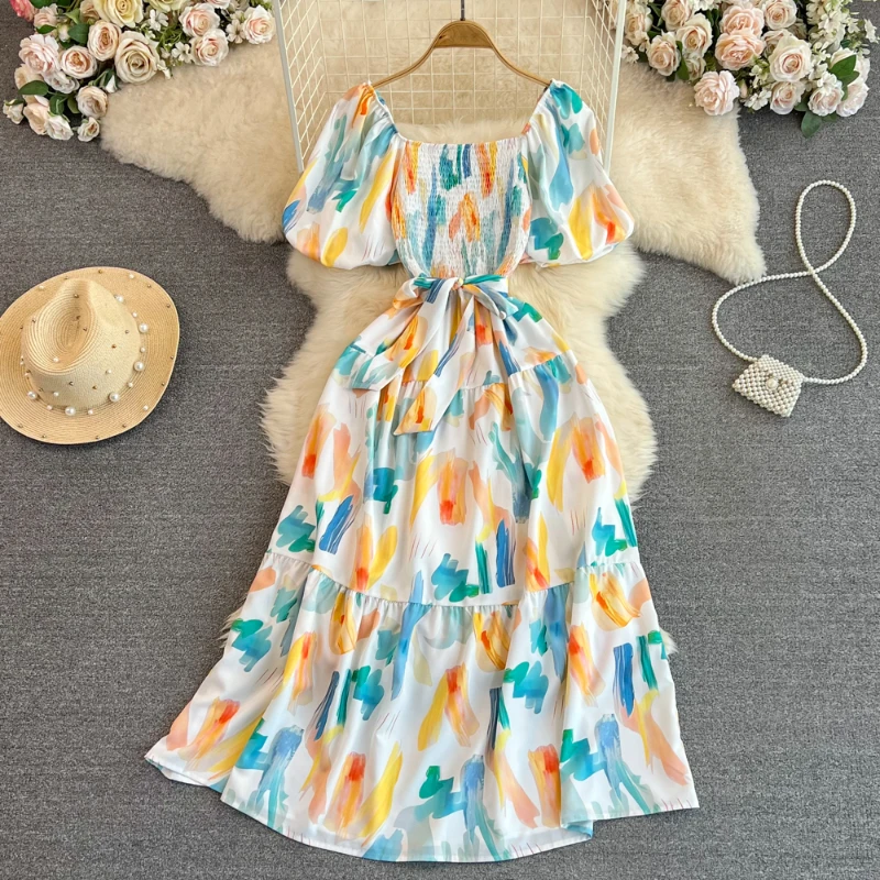 Summer French Vintage Sweet Floral Midi Dress Wowen Elegant Casual A-Line One Pieces Party Birthday Vestidos Female Chic Robe
Summer French Vintage Sweet Floral Midi Dress Wowen Elegant Casual A-Line One Pieces Party Birthday Vestidos Female Chic Robe