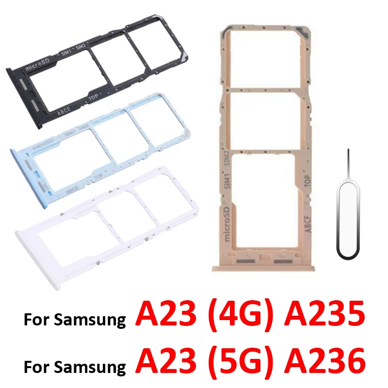 

For Samsung A23 A235 A235F A235M Phone New SIM Chip Tray Slot Adapter SD Card Holder Pocket For A23 5G A236 A236B A236U