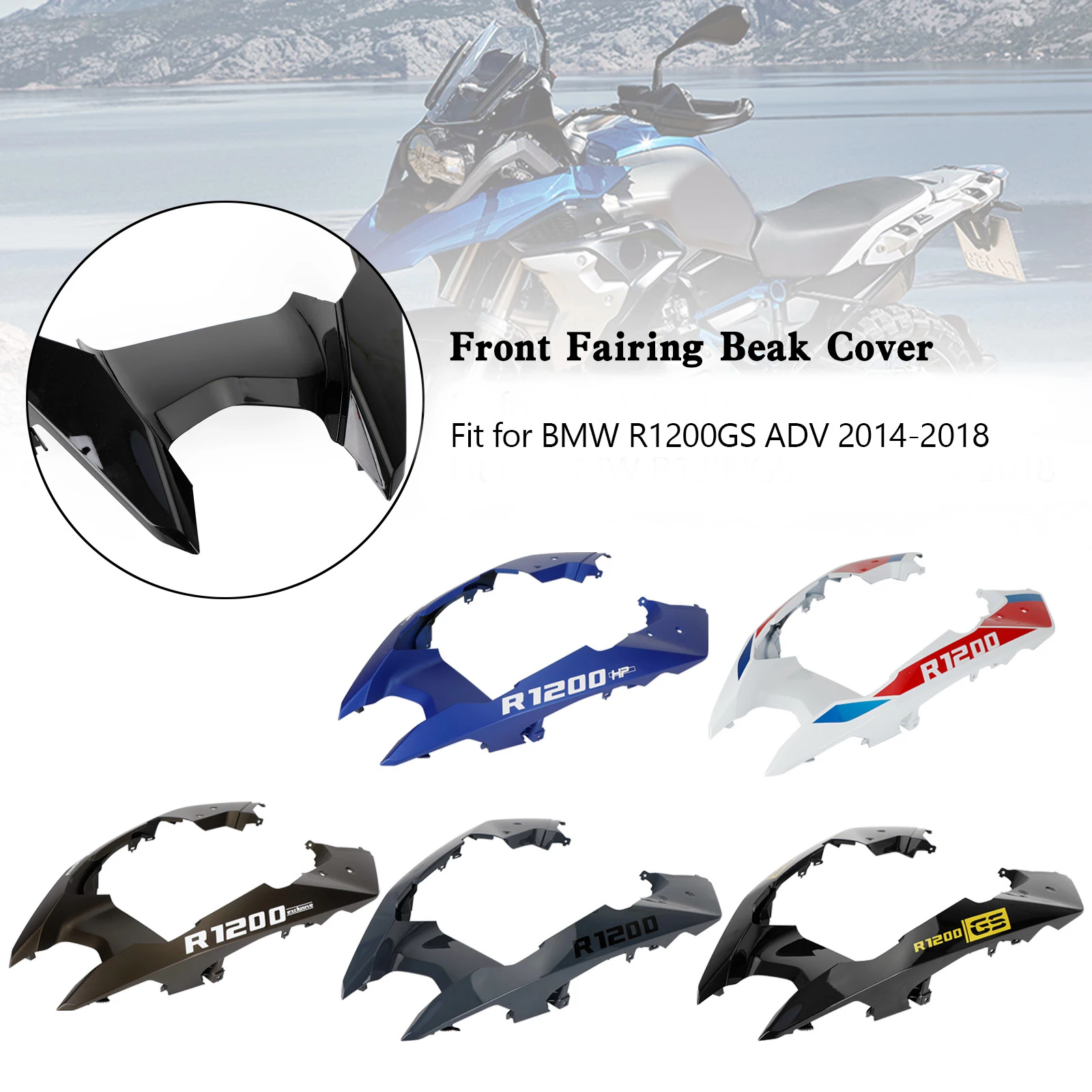 

Areyourshop Front Nose Fairing Beak Fender Cover for BMW R1200GS / ADV 2014 2015 2016 2017 2018