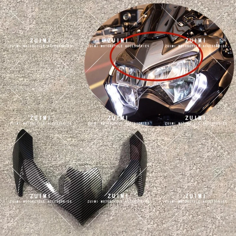 

Fit For Kawasaki 2020-2023 Z900 Z 900 Motorcycle Front Headlight Upper Fairing Cover Trim Headlamp Beak Nose Extension Cowl