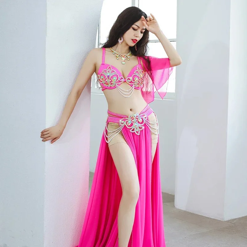 Women Egyptian Belly Dance Costume Set Popsong Performance Oriental Dance Outfit Group Competition Costumes with Sleeves
Women Egyptian Belly Dance Costume Set Popsong Performance Oriental Dance Outfit Group Competition Costumes with Sleeves