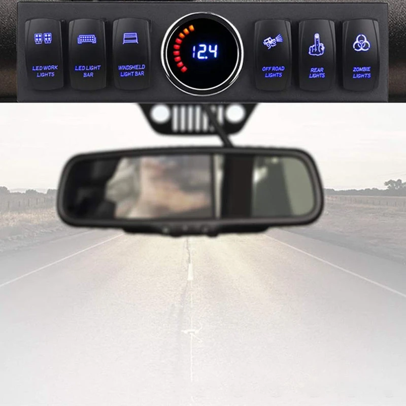 Car Overhead 6-Switch Panel Pod Blue Light For Jeep Wrangler JK JKU 2007-2018 Accessories
Car Overhead 6-Switch Panel Pod Blue Light For Jeep Wrangler JK JKU 2007-2018 Accessories