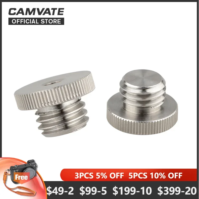 CAMVATE 2 шт. защелкой из нержавеющей стали для Сталь крепежный винт 5/8 "-11 Мужской до 1/4"-20 с внутренней резьбой Винт-адаптер с наружной резьбой ша...
CAMVATE 2 шт. защелкой из нержавеющей стали для Сталь крепежный винт 5/8 "-11 Мужской до 1/4"-20 с внутренней резьбой Винт-адаптер с наружной резьбой ша...