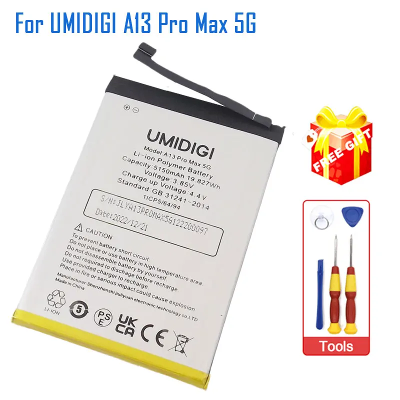 

New Original Umidigi A13 Pro Max Battery Inner Built Cellphone Battery Accessories For Umidigi A13 Pro Max 5G Smart Cell Phone