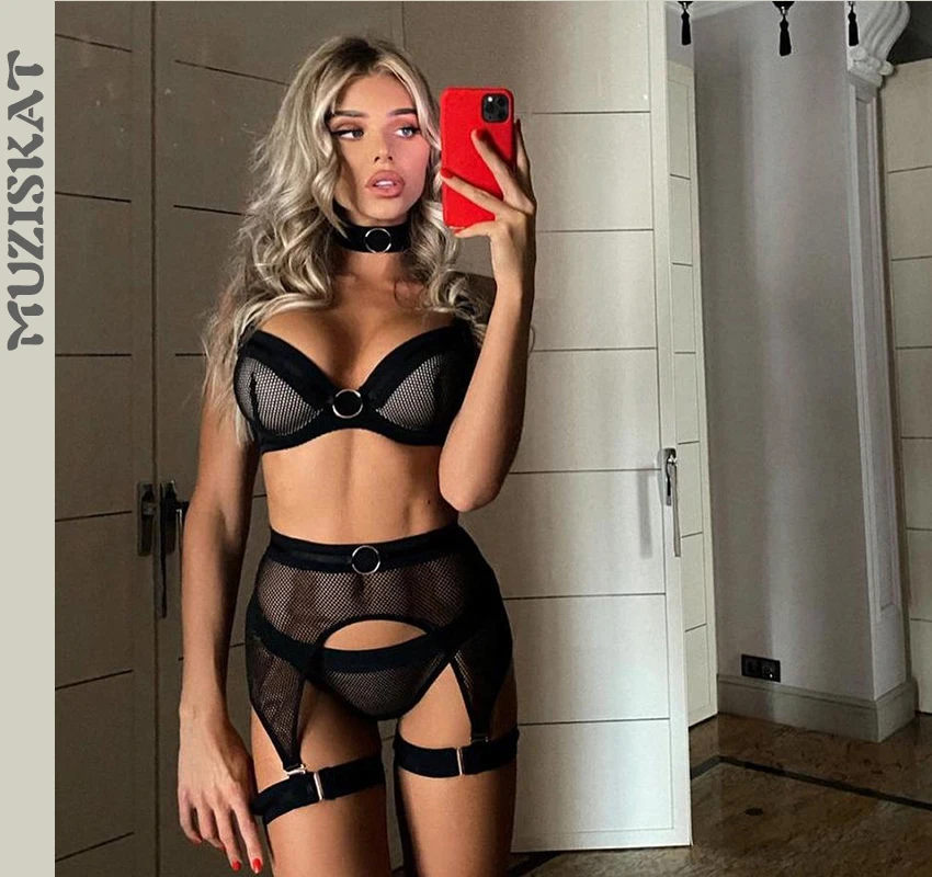Sexy Bodys Lingerie Woman Mesh Erotic Costumes 3 Piece Exotic Underwear Set Panties Garters Transparent Bra and Panty Sets
Sexy Bodys Lingerie Woman Mesh Erotic Costumes 3 Piece Exotic Underwear Set Panties Garters Transparent Bra and Panty Sets