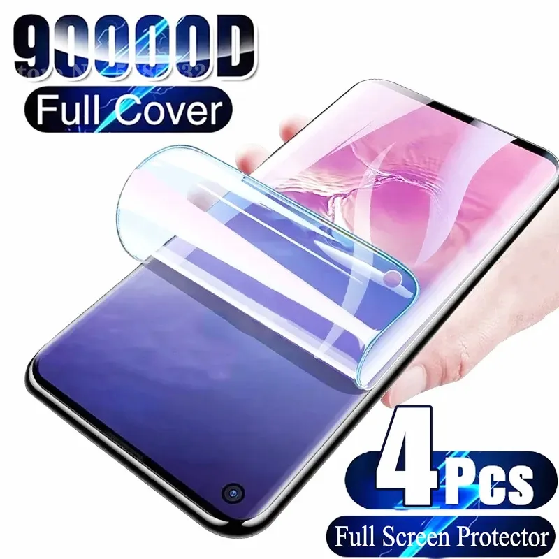 

4Pcs Hydrogel Film Screen Protector For Samsung Galaxy S10 S20 S9 S21 S22 S23 Plus Ultra FE Screen Protector For Note 20 8 9 10