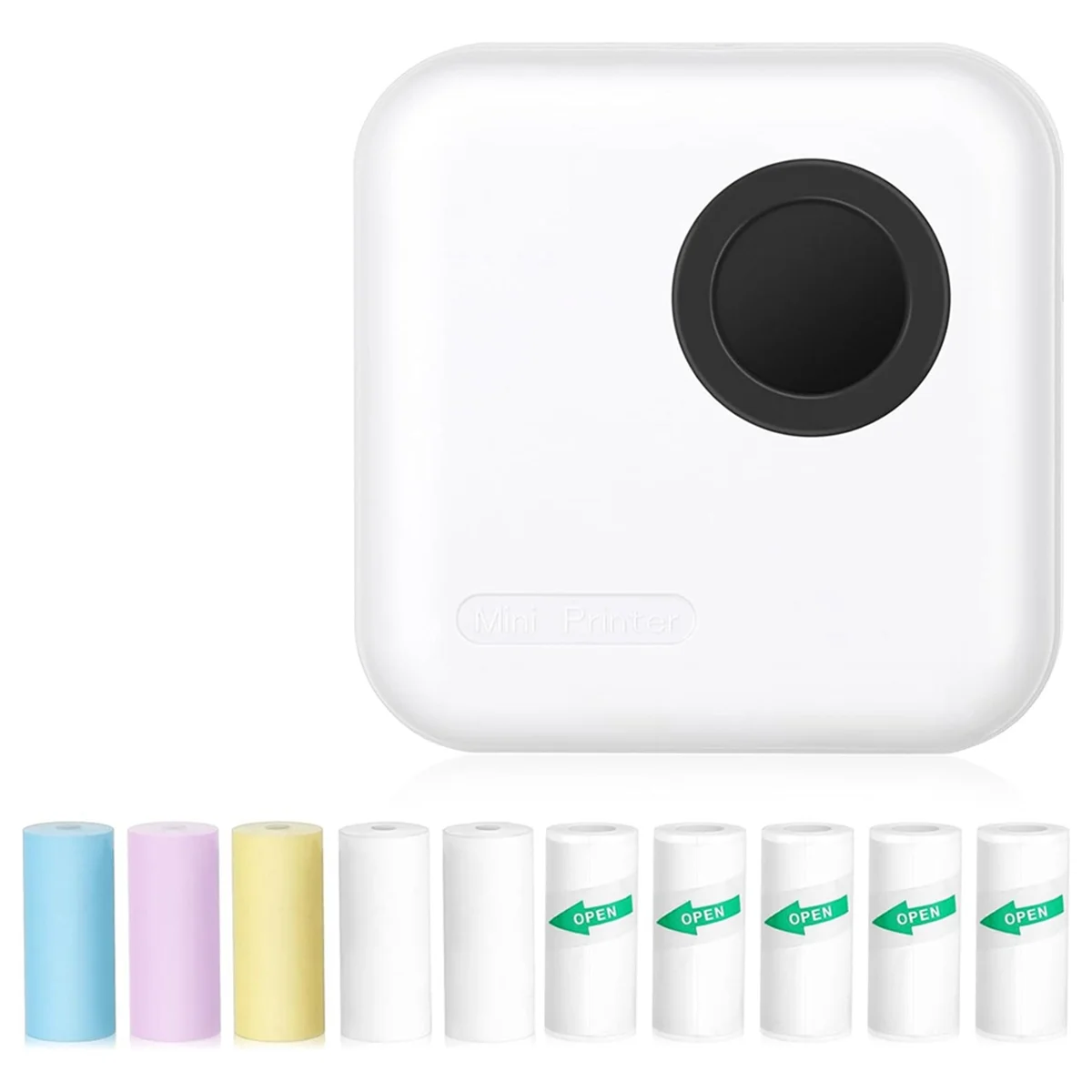 Mini Sticker Printer Bluetooth Thermal Printer with 10 Rolls Papers and Stickers for Picture, Receipt, Notes, Black
Mini Sticker Printer Bluetooth Thermal Printer with 10 Rolls Papers and Stickers for Picture, Receipt, Notes, Black