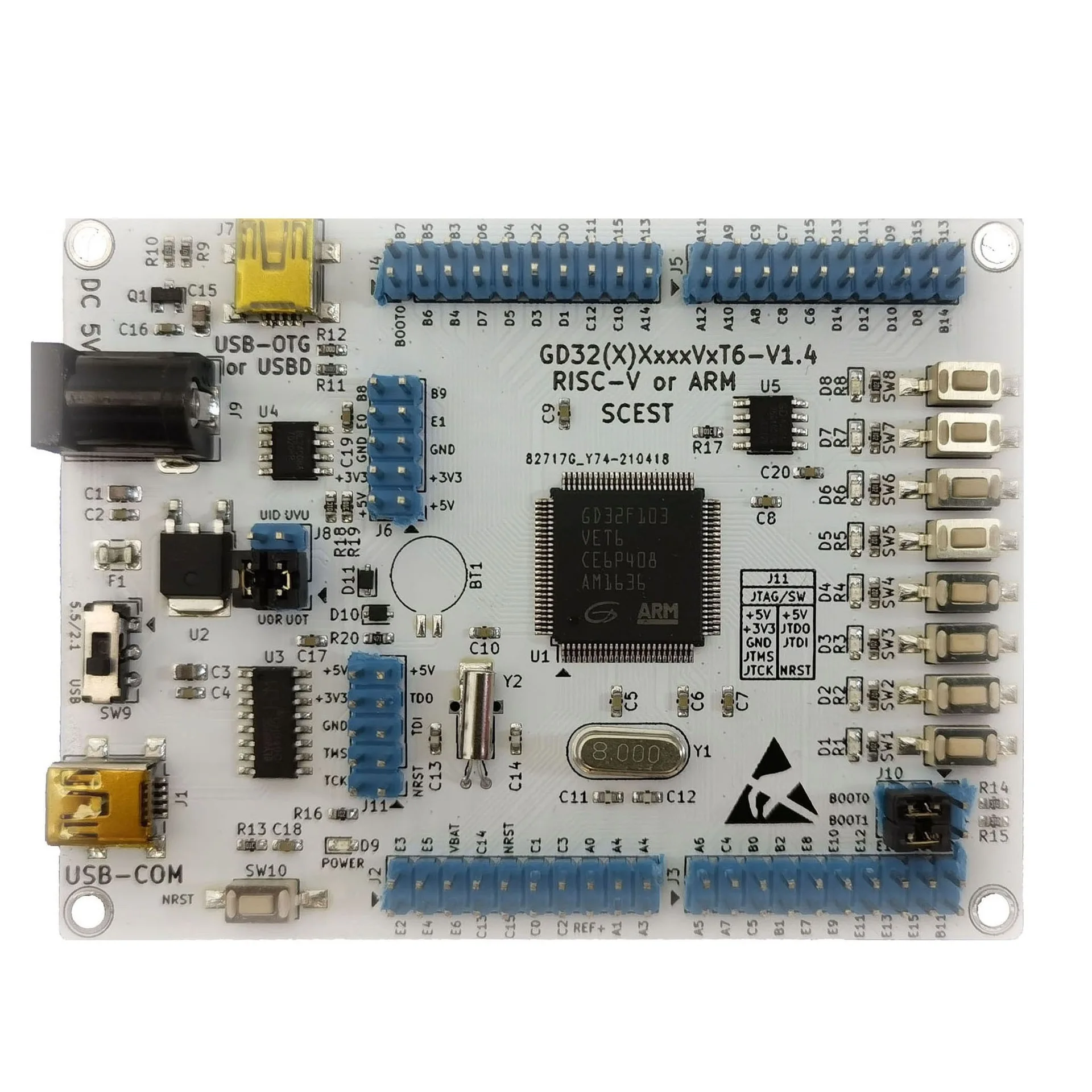 Макетная плата RISC-v GD32VF103VBT6 GD32F103VET6 совместима с макетной платой STM32
Макетная плата RISC-v GD32VF103VBT6 GD32F103VET6 совместима с макетной платой STM32