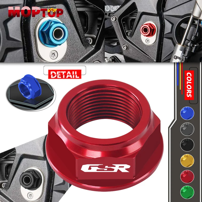 GSR Motorcycle CNC Rear Wheel Axle Nut Screw Bolt Protection Cover Tuerca Rueda Posterior For GSR600 06-11 GSR750 11-16 
GSR Motorcycle CNC Rear Wheel Axle Nut Screw Bolt Protection Cover Tuerca Rueda Posterior For GSR600 06-11 GSR750 11-16