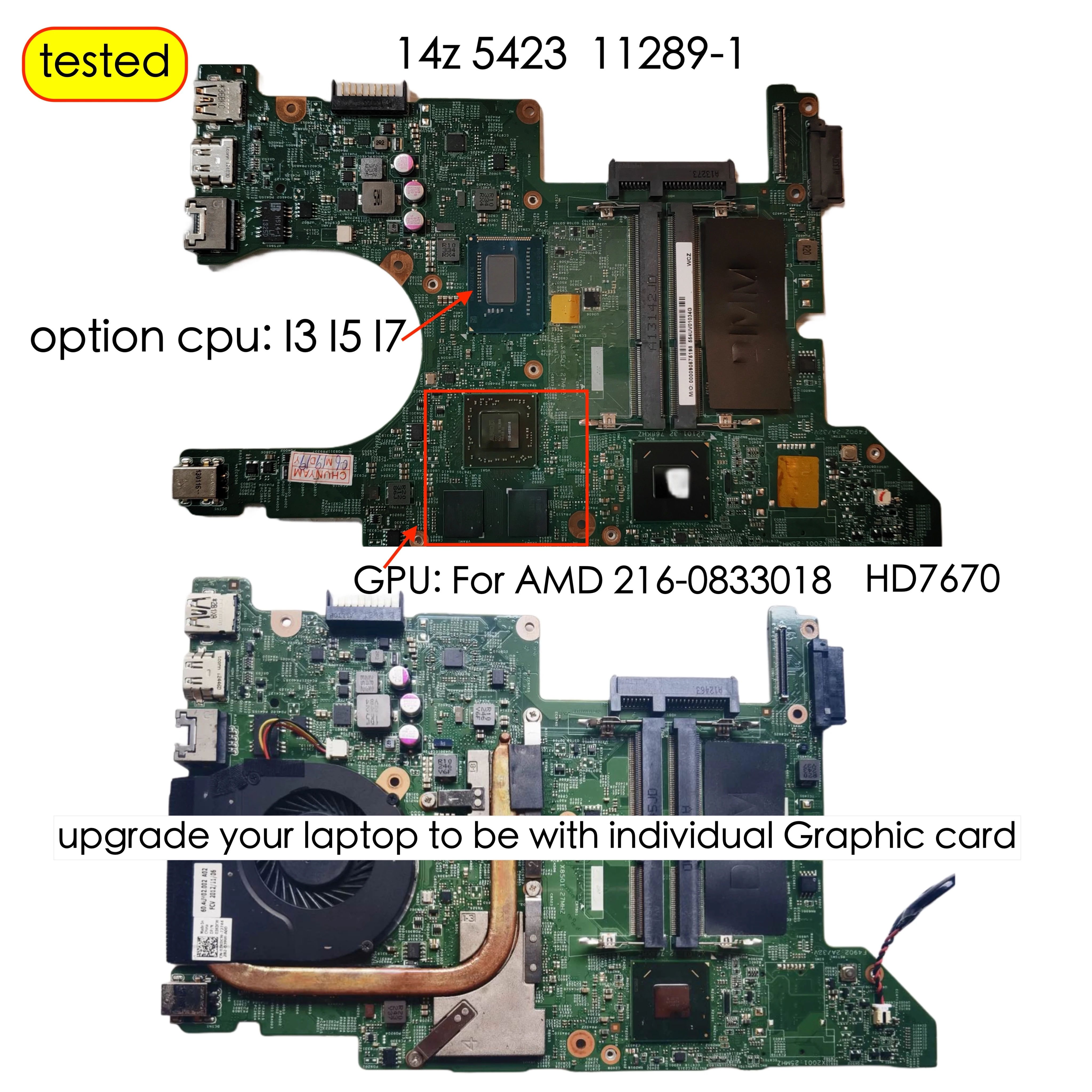 11289-1 For DELL Inspiron 14Z 5423 laptop motherbard with CN-0MRRJR 0K76FX
11289-1 For DELL Inspiron 14Z 5423 laptop motherbard with CN-0MRRJR 0K76FX