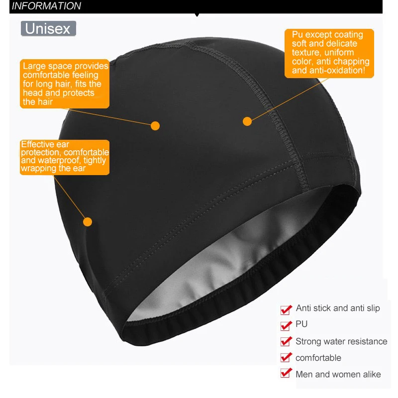 Summer Swim Pool Cap Unisex Silicone Solid Color Waterproof Protect Ears Long Hair Adults For Women Men Adults Swimming Hat
Summer Swim Pool Cap Unisex Silicone Solid Color Waterproof Protect Ears Long Hair Adults For Women Men Adults Swimming Hat