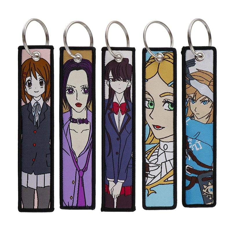 Anime Girl Embroidered Keys Tag Keychains for Women Keyring Japanese Anime Car Keys Novel Fashion Jewelry Accessories Gifts
Anime Girl Embroidered Keys Tag Keychains for Women Keyring Japanese Anime Car Keys Novel Fashion Jewelry Accessories Gifts
