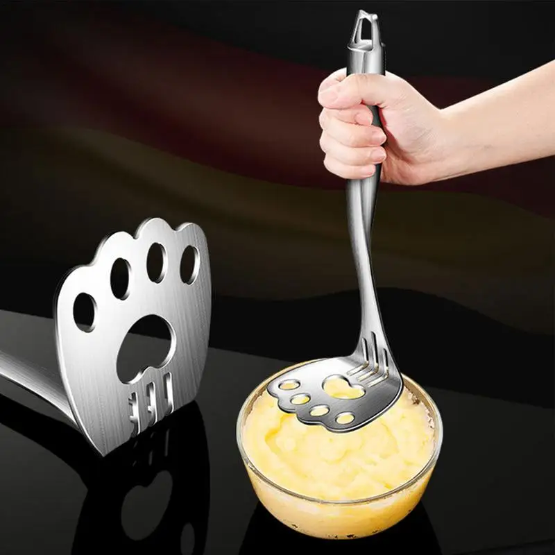 Pressed Potato Masher With Cute Cat Paw Design Stainless Steel Metal Potatoes Crusher Gadget Sturdy Masher Hand Masher Kitchen
Pressed Potato Masher With Cute Cat Paw Design Stainless Steel Metal Potatoes Crusher Gadget Sturdy Masher Hand Masher Kitchen