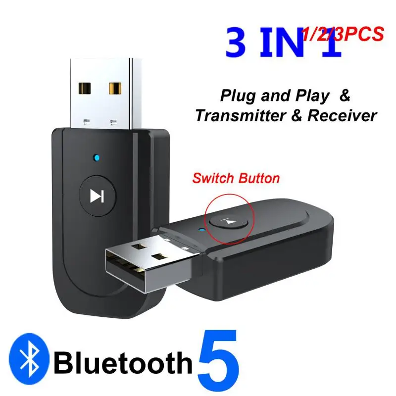 1/2/3PCS Wireless 5.0 Transmitter Receiver 3 In1 USB Jack Audio Adapter for TV PC Car AUX Phone Headset Stereo Music
1/2/3PCS Wireless 5.0 Transmitter Receiver 3 In1 USB Jack Audio Adapter for TV PC Car AUX Phone Headset Stereo Music