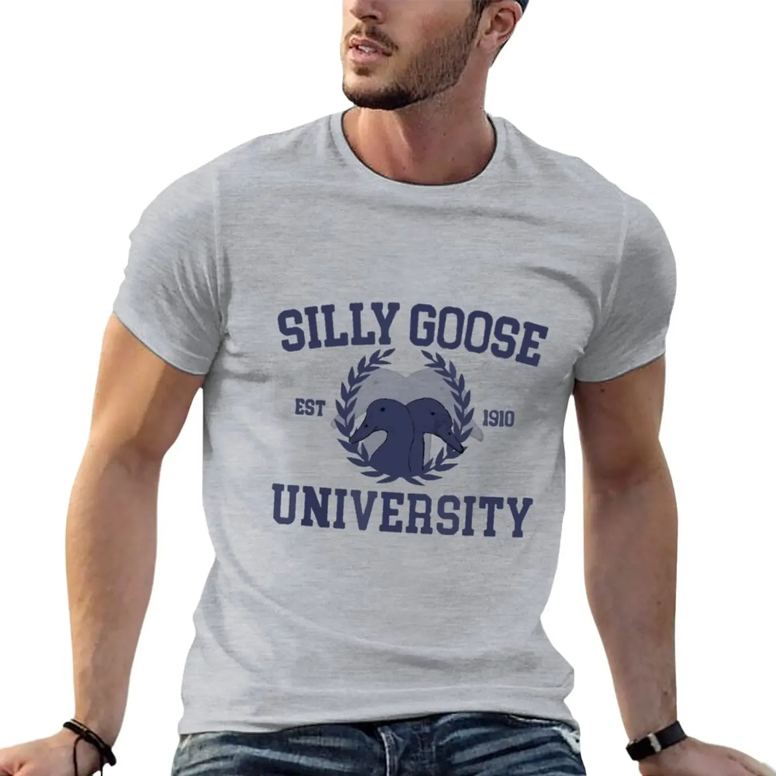 

SILLY GOOSE UNIVERSITY NEW STYLE TREND T-Shirt summer top new edition heavyweight t shirts for men