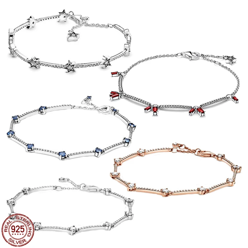 Hot Selling 925 Sterling Silver New Firecracker Red Bracelet Sparkling Star Bracelet fit Birthday Gift of Girlfriend Lover
Hot Selling 925 Sterling Silver New Firecracker Red Bracelet Sparkling Star Bracelet fit Birthday Gift of Girlfriend Lover