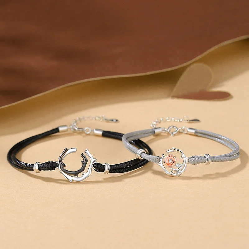 Original Creative Briar and Rose Couple Bracelets 925 Pure Design Unique Bracelet Valentine's Day Anniversary Gift
Original Creative Briar and Rose Couple Bracelets 925 Pure Design Unique Bracelet Valentine's Day Anniversary Gift