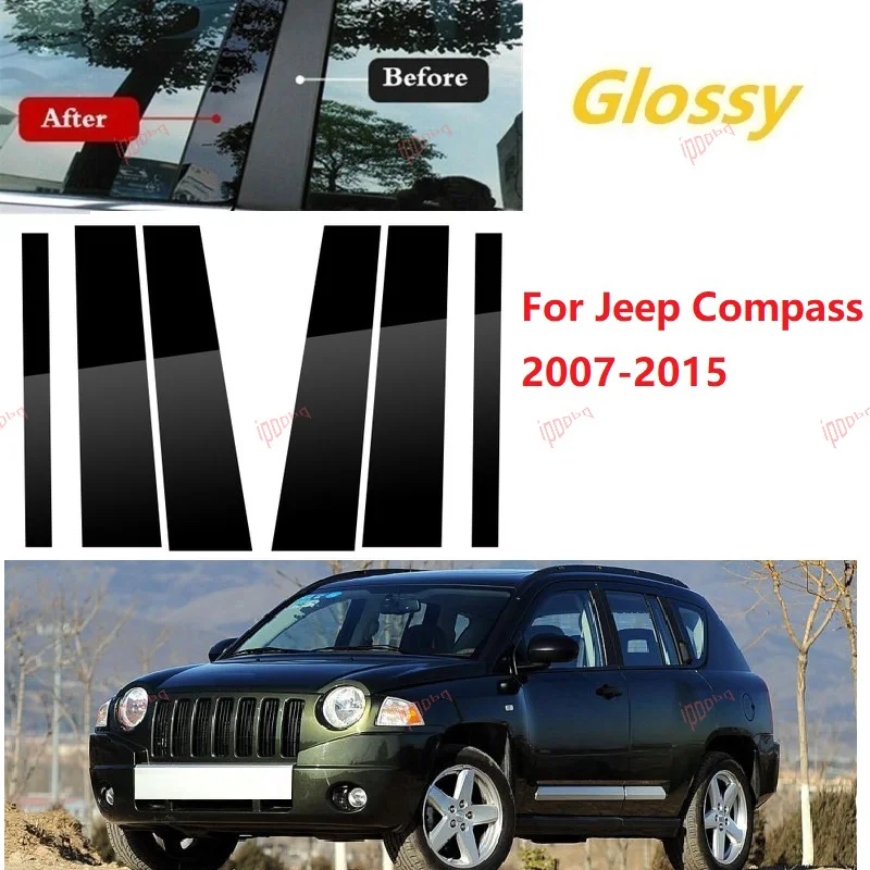 6pcs PC Gloss Black Window B-Pillars Protective Decorative Sticker For Jeep Compass 2007-2015
6pcs PC Gloss Black Window B-Pillars Protective Decorative Sticker For Jeep Compass 2007-2015