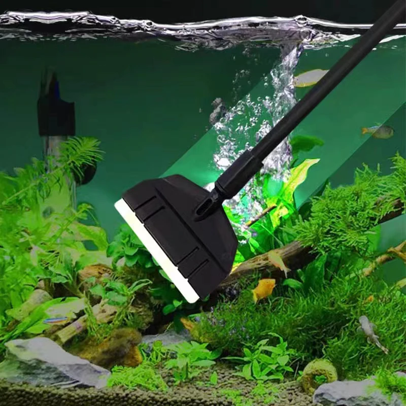 

Light Weight Aquarium Algae Remover Scraper Blade Fish Tank Aquatic Water Plant Grass Cleaning Tools Cleaner Kit Accessories