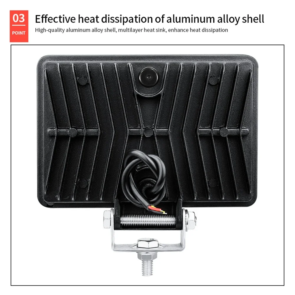 Lamp Work Lights -40℃-85℃ 144W LED 2.3A±0.2 48pcs LED 50000H 6500K 7200LM Accessories Aluminum+LED IP65 Practical
Lamp Work Lights -40℃-85℃ 144W LED 2.3A±0.2 48pcs LED 50000H 6500K 7200LM Accessories Aluminum+LED IP65 Practical