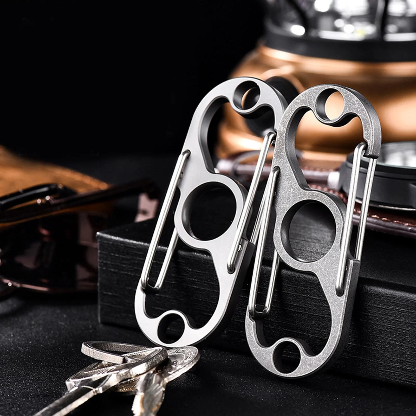 Titanium Alloy Keychain Carabiner With Bottle Opener For Everyday Carry Office Wear-resistant Quick Release Outdoor Accessories
Titanium Alloy Keychain Carabiner With Bottle Opener For Everyday Carry Office Wear-resistant Quick Release Outdoor Accessories