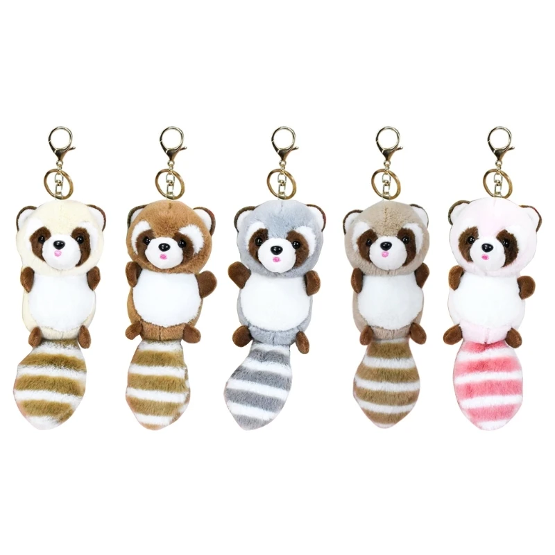 

Cartoon Plush Keychain KeyChains Bag Pendant Furry Keyring Women Gift Backpack Pendant Purse Decoration X90C