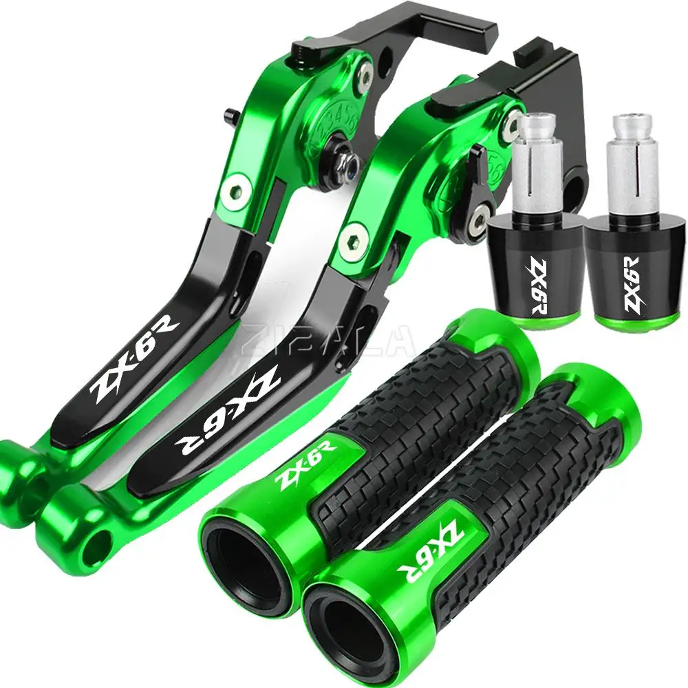

ZX 6R Motorcycle Brake Clutch Levers Handle grips ends For Kawasaki ZX6R ZX-6R 2007-2018 2010 2011 2012 2013 2014 2015 2016 2017