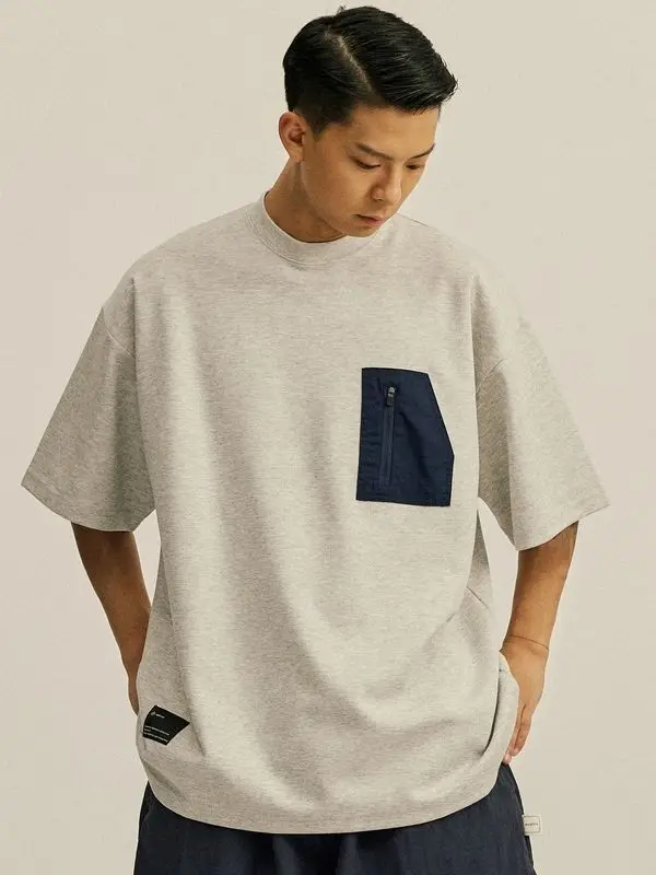 CHUNZIFEN24 new Japanese retro casual men's and women's loose patch pocket pique small neckline round neck short-sleeved T-shirt
CHUNZIFEN24 new Japanese retro casual men's and women's loose patch pocket pique small neckline round neck short-sleeved T-shirt