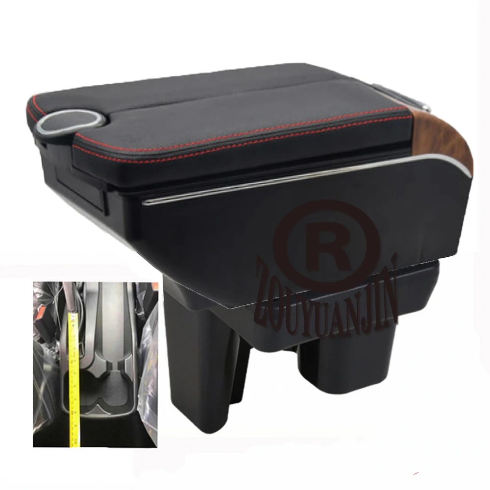 

For Toyota Hilux Revo Armrest Box Center Console Storage Elbow Rest Arm with Phone Charging USB Interface Cup Holder