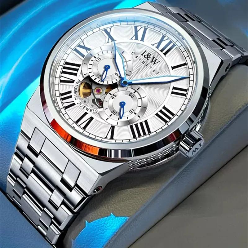 

CARNIVAL Brand Mechanical Watches Luxury Sapphire Calendar MIYOTA Movement Automatic Wrist Watch Waterproof for Men Reloj Hombre