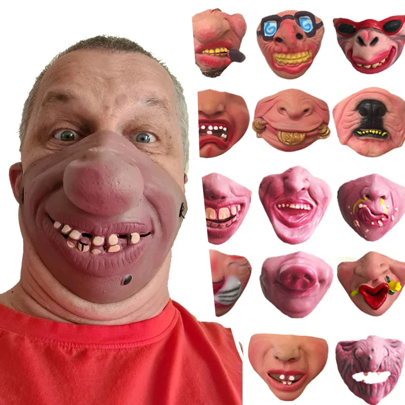 Halloween Funny Latex Half Face Clown Mask Cosplay Humorous Band Horrible Horrible Masks Adult Kids Party Cosplay Decoration
Halloween Funny Latex Half Face Clown Mask Cosplay Humorous Band Horrible Horrible Masks Adult Kids Party Cosplay Decoration