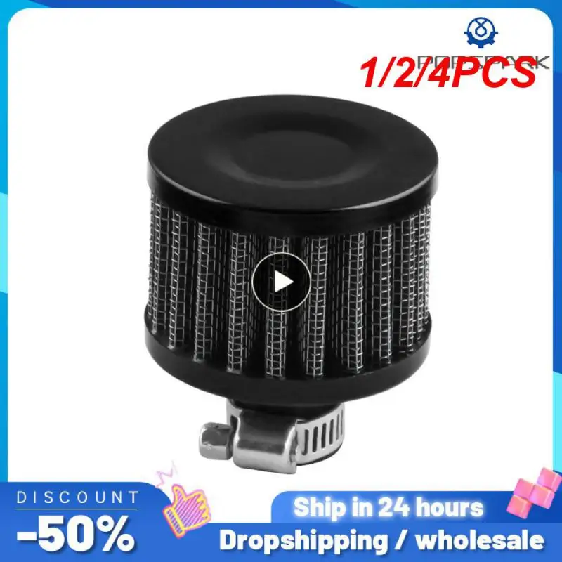

1/2/4PCS New Universal 12mm Car Air Filter for Motorcycle Cold Air Intake High Flow Crankcase Vent Cover Mini Breather Filters