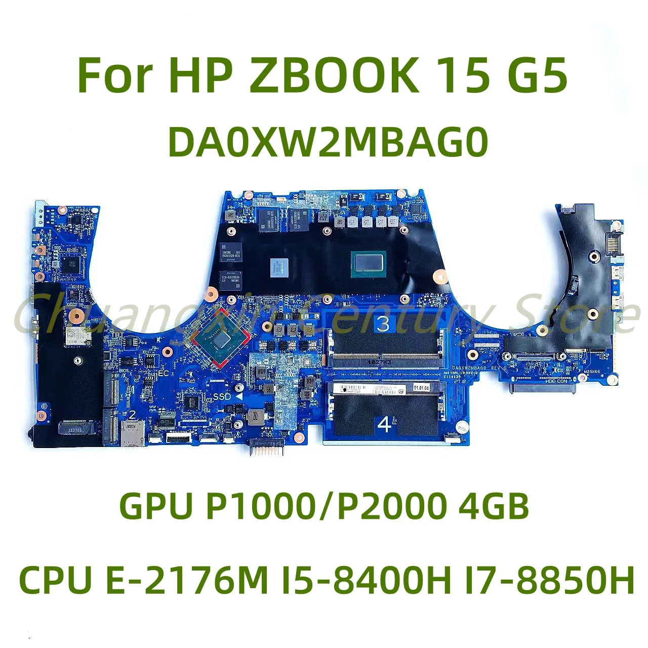 Suitable for HP ZBOOK 15 G5 laptop motherboard DA0XW2MBAG0 with E-2176M I5-8400H I7-8850H CPU GPU P1000/P2000 4GB 100% Test
Suitable for HP ZBOOK 15 G5 laptop motherboard DA0XW2MBAG0 with E-2176M I5-8400H I7-8850H CPU GPU P1000/P2000 4GB 100% Test