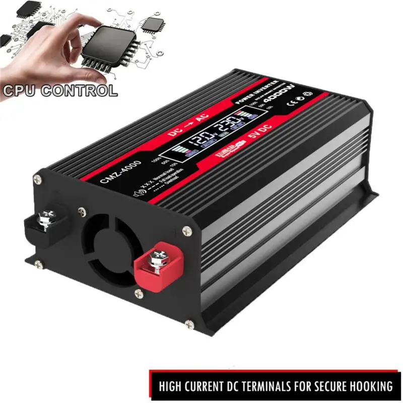 

4000W Car Power Inverter Solar Panel System Kit 12V To 110V220V With LED Display Voltage Transformer Modified Sine Wave Inverter